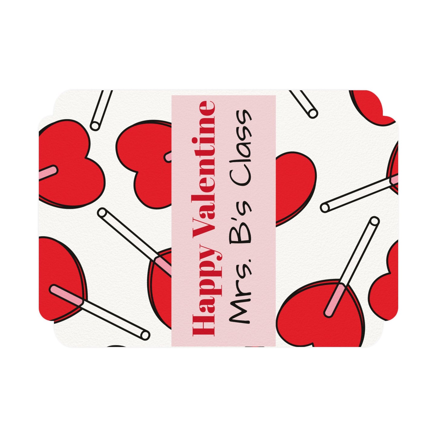 Valentine's Day Teacher Postcards (1-45 pcs) Personalized Name, Classroom Gifts, Student Valentines, Customizable School Stationery, Bulk
