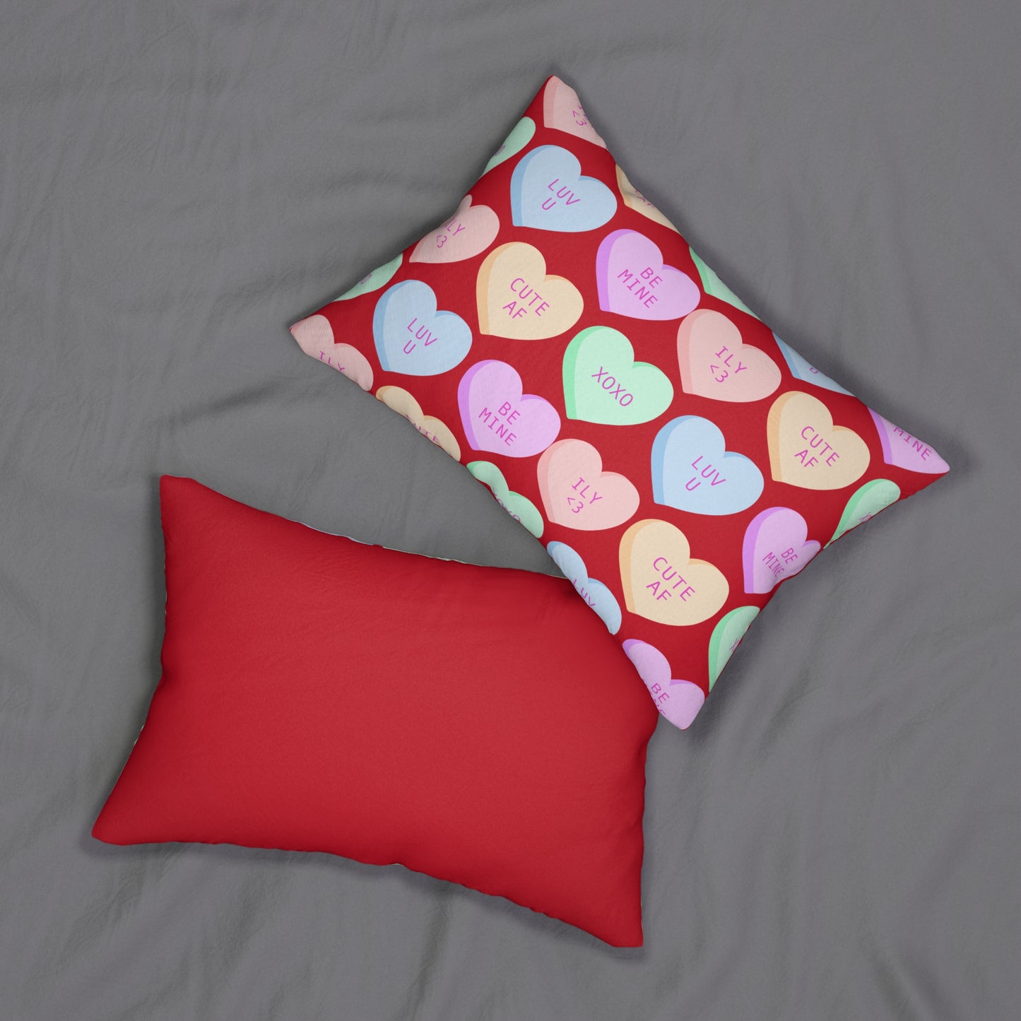 Valentine pillow Be Mine, Love Heart Cushion, Romantic Decor Gift, Happy Valentine Pillow IncludedSpun Polyester Lumbar Pillow
