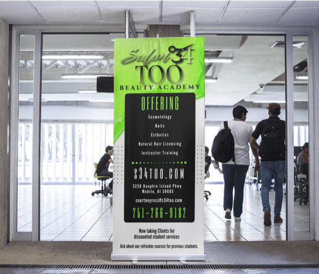 Retractable Banner or Banner only - 33.5" x 78.7"