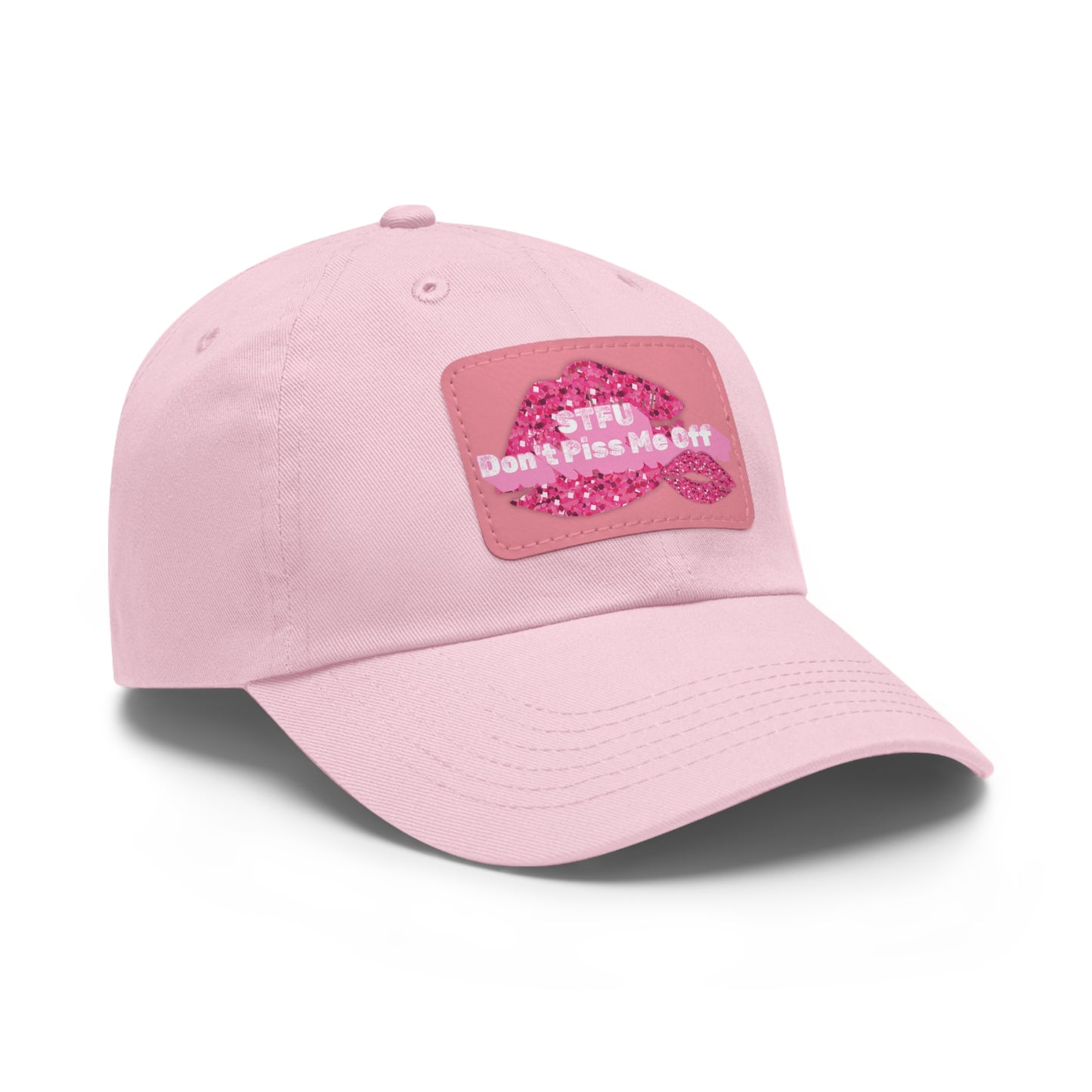STFU Funny quotes baseball cap Hat with Leather Patch (Rectangle)