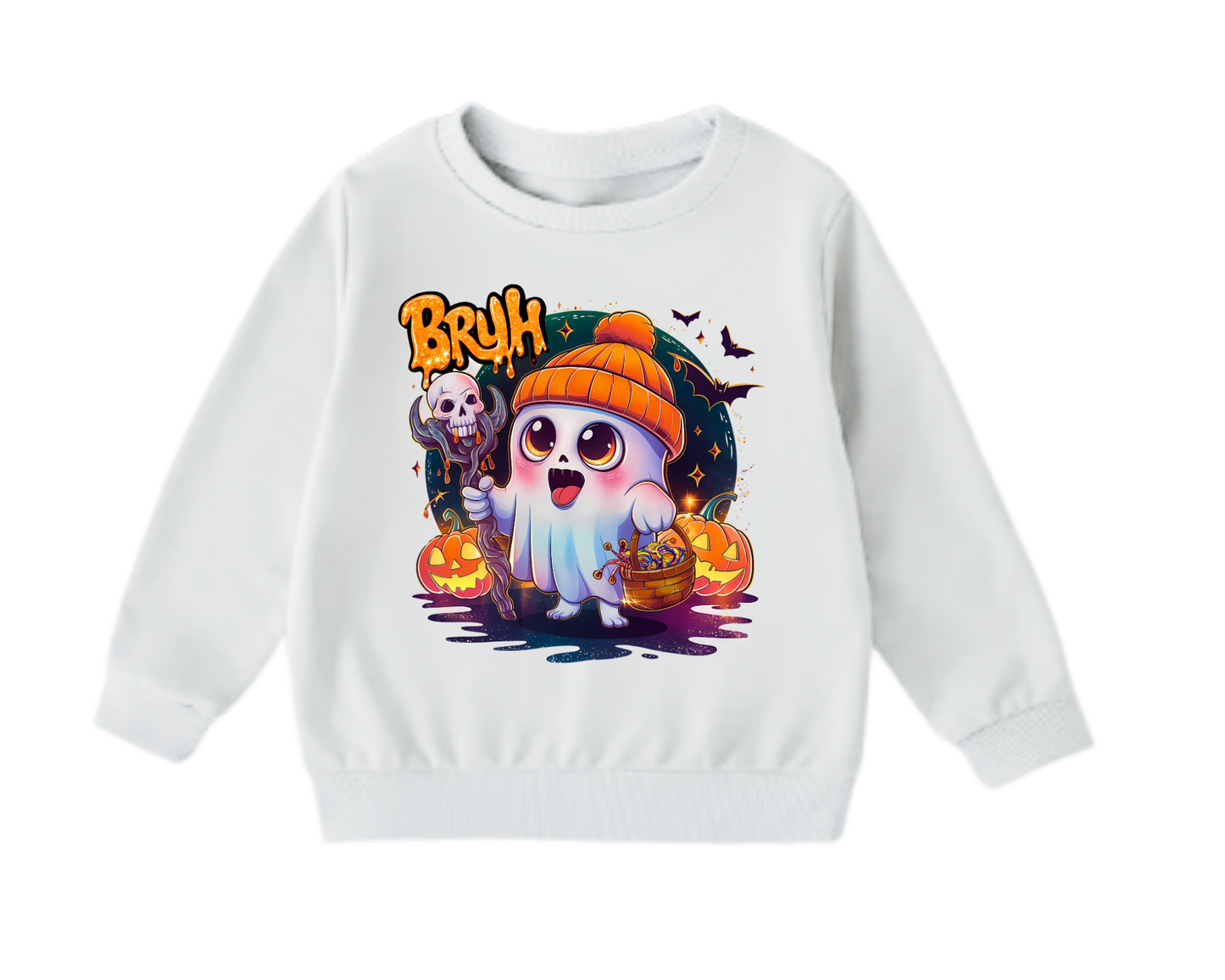 Cool Ghost Halloween Sweatshirt – Pumpkin, and Autumn Vibes, toddler, baby