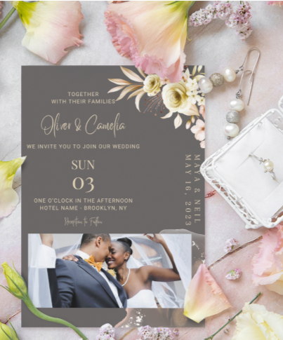 Wedding Flourish Invitations 5"x7"