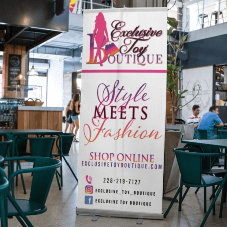 Retractable Banner or Banner only - 33.5" x 78.7"