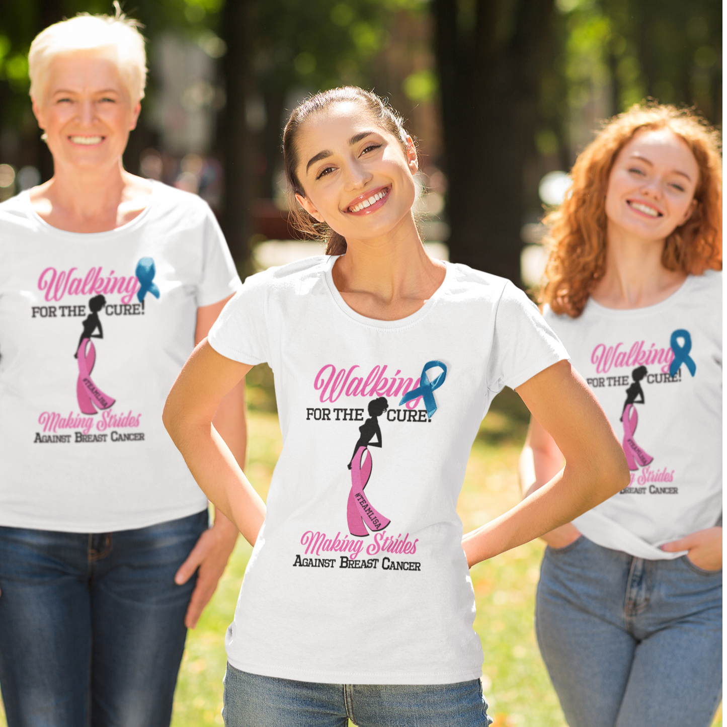 Walking for the cure Breast Cancer T-Shirt