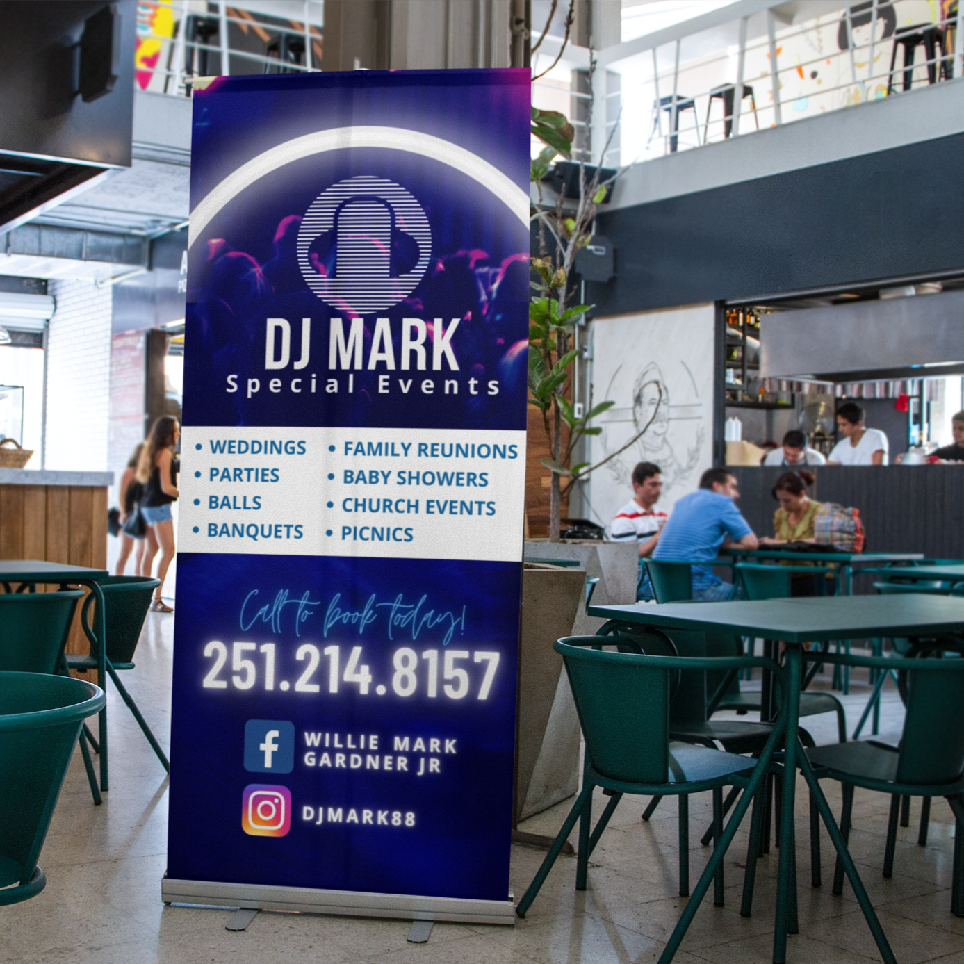 Retractable Banner or Banner only - 33.5" x 78.7"