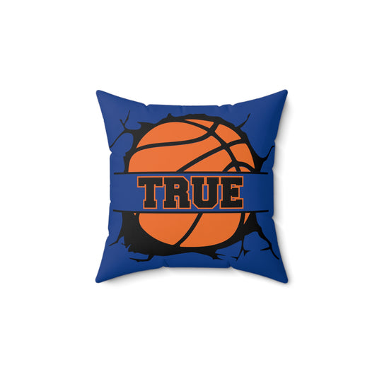 Basketball Boy Personalized Spun Pillow, Sports Room Decor, Gift for Boys, Custom Name Throw Cushion, Kids Bedroom Decor