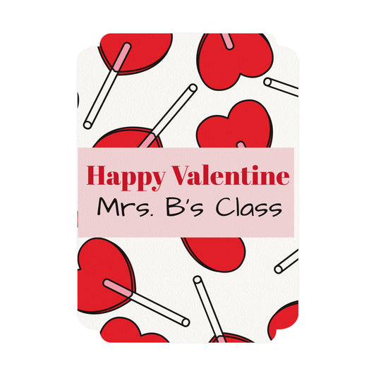 Valentine's Day Teacher Postcards (1-45 pcs) Personalized Name, Classroom Gifts, Student Valentines, Customizable School Stationery, Bulk