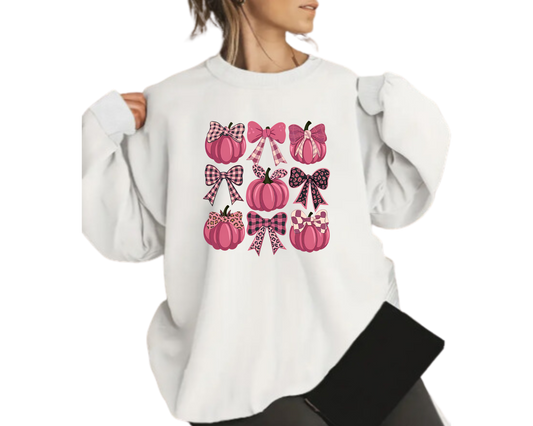 Cozy Pink Fall Sweatshirt – Pumpkin, and Autumn Vibes