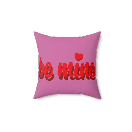 Valentine Be Mine Spun Pillow, Love Heart Cushion, Romantic Decor Gift, Valentine's Day Pillow, Happy Valentine Pillow Included