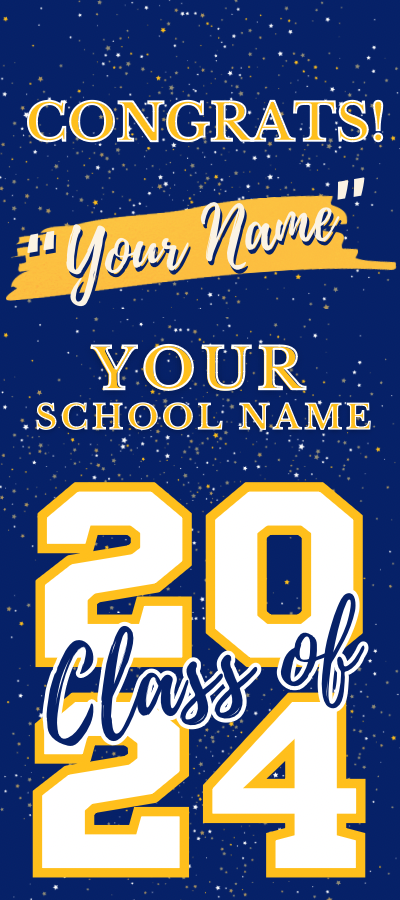 Graduation Banner only(Without stand) - 2ft x 6ft