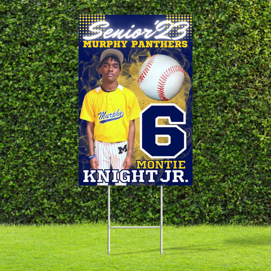 Senior Baseball Yard Signs (2) - 18" x 24"