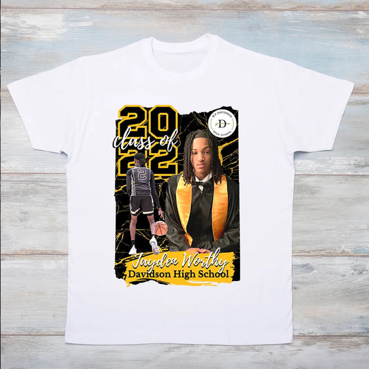 Graduation T-Shirt with Jagged Edge Photo